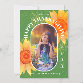 感謝祭のフォトグモダンリーン シーズンカード