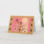 感謝祭のフクロウのテンプレートカード シーズンカード (正面)