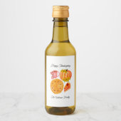 感謝祭のフレンドリーカボチャのスパイスラテ ワインラベル (正面)