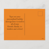 感謝祭のフードディナーリストパーソナライズされた シーズンポストカード (裏面)