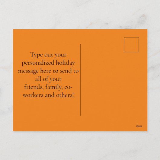 感謝祭のフードディナーリストパーソナライズされた シーズンポストカード (裏面)