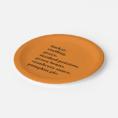 感謝祭のフードディナーリストパーソナライズされた ペーパープレート (アングル)