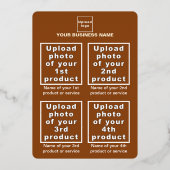 感謝祭のブラウンビジネスブランド 箔シーズンカード (裏面)