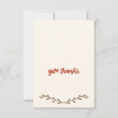 感謝祭のプレースカード 招待状 (正面)