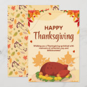 感謝祭のホリデーカード シーズンカード (正面/裏面)