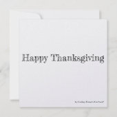 感謝祭のホリデーカード 招待状 (裏面)