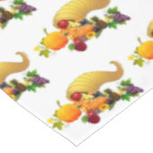 感謝祭のホーンオンホワイト テーブルクロス (アングル)