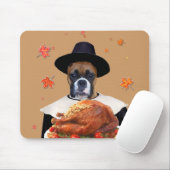 感謝祭のボクサー犬のmousepad マウスパッド (マウス)