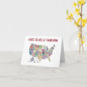 感謝祭のメッセージカード カード (黄色い花)