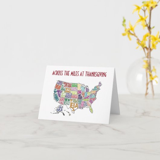 感謝祭のメッセージカード(離れた場所に住む人へ) カード (黄色い花)