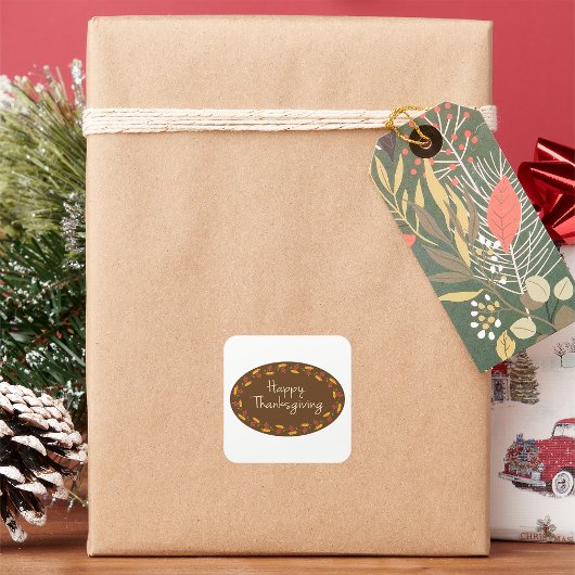 感謝祭のメッセージ スクエアシール