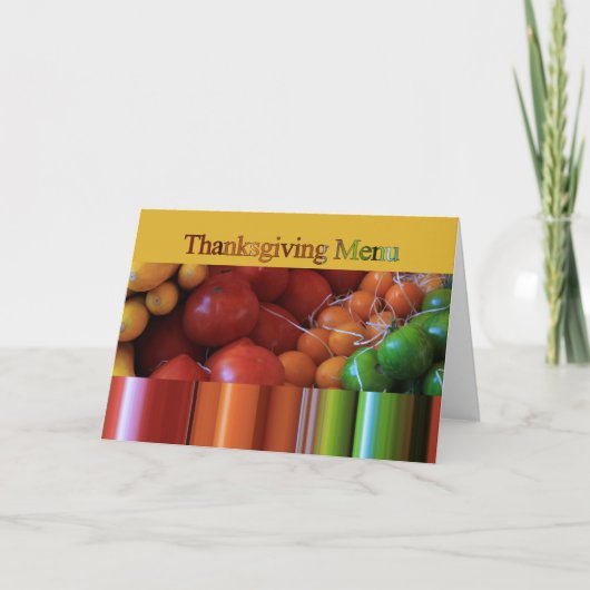 感謝祭のメニューカード シーズンカード (正面)