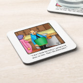 感謝祭のユーモアのコルクをバックにしたコースター コースター (左側)