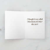 感謝祭のユーモアアラターキー？? シーズンカード (内部)