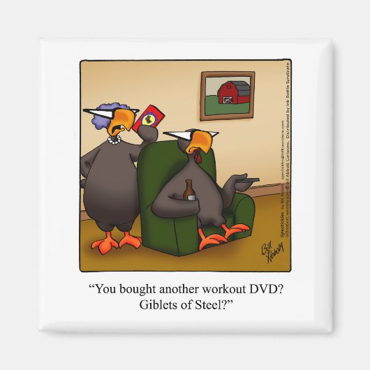 感謝祭のユーモア「鉄のギブレット」マグネットギフト マグネット (正面)