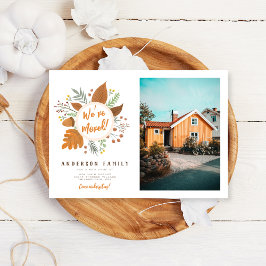 感謝祭のリース　新住所の写真 招待状