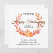 感謝祭のリース　新居へ移動しました 案内状 (正面/裏面)