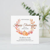 感謝祭のリース　新居へ移動しました 案内状 (スタンド正面)