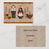 感謝祭のワンちゃんたち エンクロージャーカード (正面/裏面)