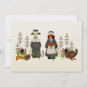 感謝祭のワンコたち 招待状 (正面)