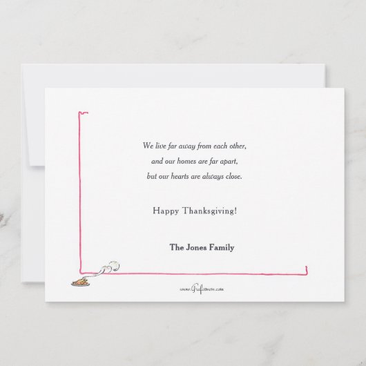 感謝祭のヴィンテージと可愛い子ども シーズンカード (裏面)