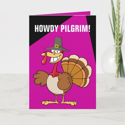 感謝祭の七面鳥からの挨拶 シーズンカード (正面)