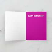 感謝祭の七面鳥からの挨拶 シーズンカード (内部)