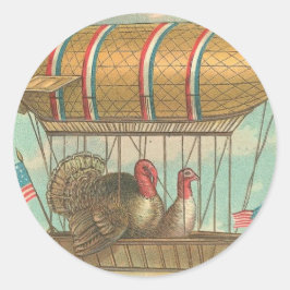 感謝祭の七面鳥が大喜びで ラウンドシール