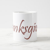 感謝祭の七面鳥とマグカップ ジャンボコーヒーマグカップ (正面)