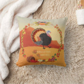 感謝祭の七面鳥と収穫 クッション (ブランケット)