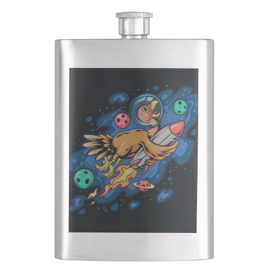 感謝祭の七面鳥に乗るロケット  フラスク (正面)