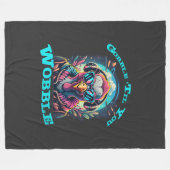 感謝祭の七面鳥のぐらつき フリースブランケット (正面(横))