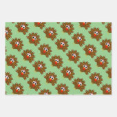 感謝祭の七面鳥のカラカスタムーカラー ラッピングペーパーシート (正面3)