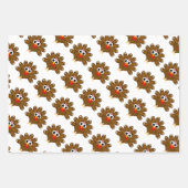 感謝祭の七面鳥のカラカスタムーカラー ラッピングペーパーシート (正面2)