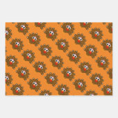 感謝祭の七面鳥のカラカスタムーカラー ラッピングペーパーシート (正面)