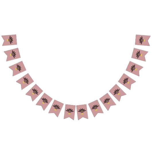 感謝祭の七面鳥のバンティング旗 バンティングフラッグ (全)