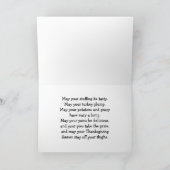感謝祭の七面鳥の挨 カード (内部)