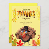 感謝祭の七面鳥の晩餐会 招待状 (正面/裏面)