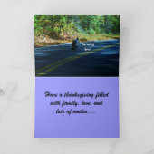 感謝祭の七面鳥の棒は一緒に梳きます シーズンカード (内部)