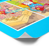 感謝祭の七面鳥の漫画のポスター ポスター (角)