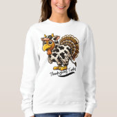 感謝祭の七面鳥の牛の季節 スウェットシャツ (正面)