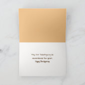 感謝祭の七面鳥の看板おもしろい カード (内部)