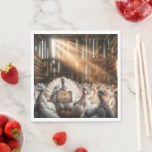 感謝祭の七面鳥の看板おもしろい スタンダードランチョンナプキン (インサイチュ)