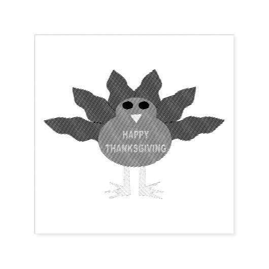 感謝祭の七面鳥の自己の印鑑 セルフインキングスタンプ (デザイン)