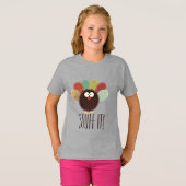 感謝祭の七面鳥の詰め込みユーモア Tシャツ (正面フル)