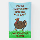 感謝祭の七面鳥の販売ビジネスバナー 横断幕 (縦)