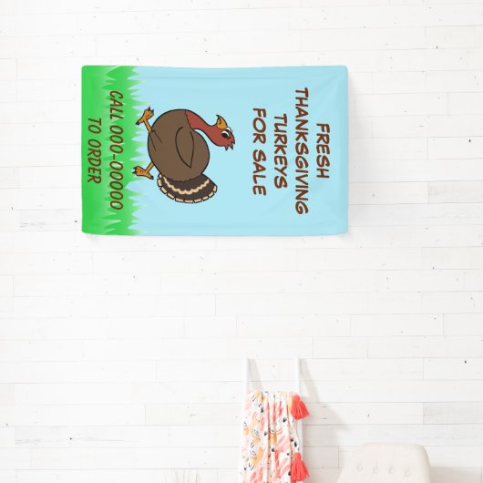 感謝祭の七面鳥の販売ビジネスバナー 横断幕 (インサイチュ)