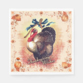 感謝祭の七面鳥の願い スタンダードランチョンナプキン (正面)