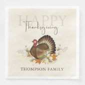 感謝祭の七面鳥エレガントの緑の葉 (正面)