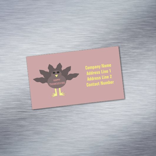 感謝祭の七面鳥カスタムの名刺 マグネット名刺 (インサイチュ)